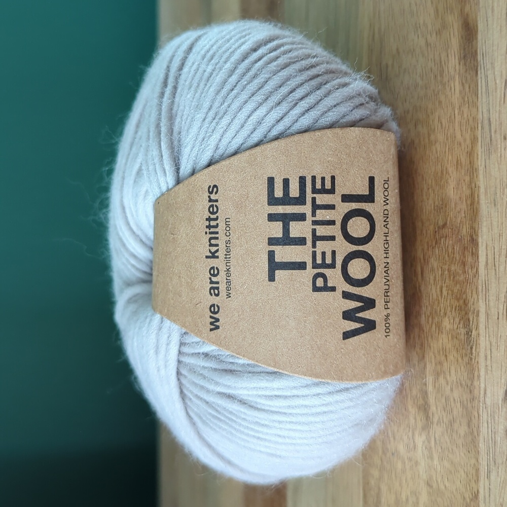 WAK Petite Wool Yarn, Pearl, 1 Skein